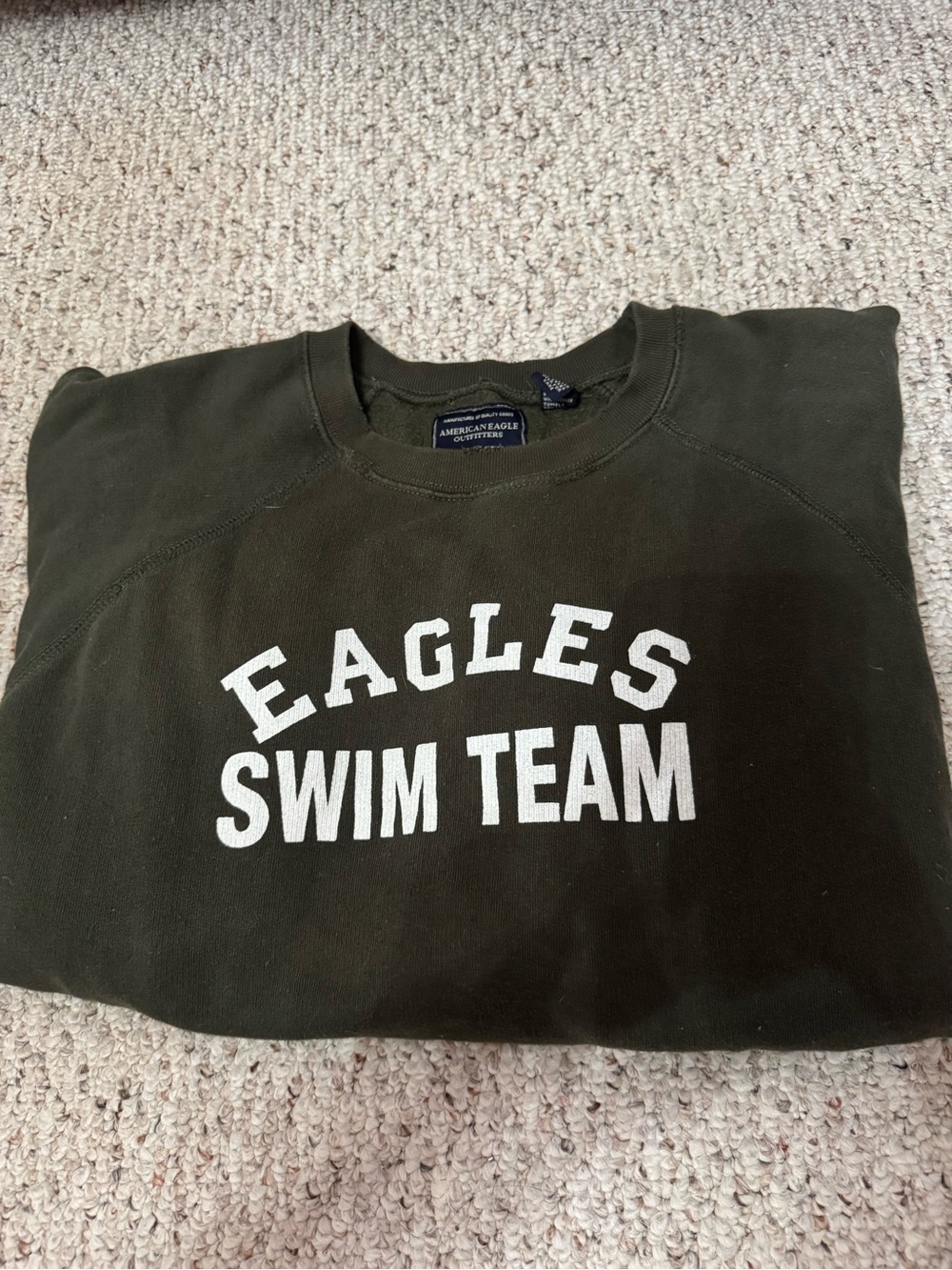Vintage American Eagle Outfitters Olive Green Crewneck Sweatshirt